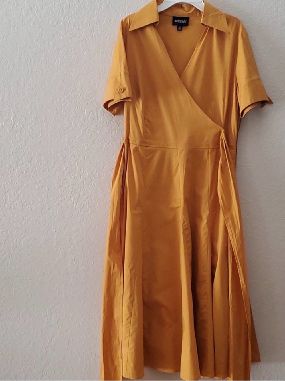 Metrostyle Mustard Midi Dress